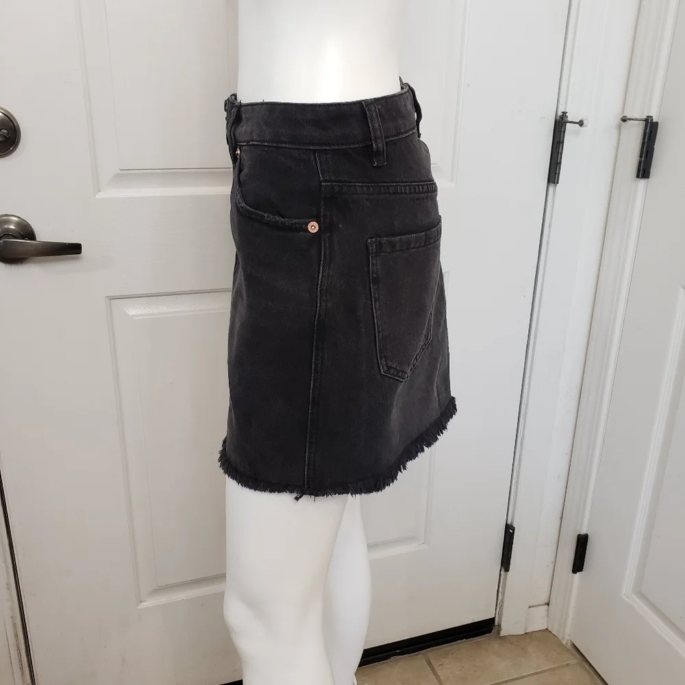 Free People Zip It Up Black Mini Skirt 25 - Picture 3 of 10